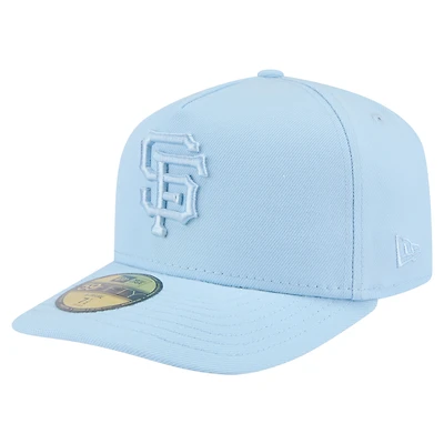 Casquette ajustée New Era 59FIFTY bleu clair pour homme, coloris A-Frame, des Giants de San Francisco