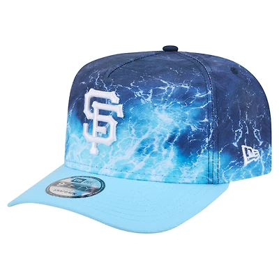 Casquette snapback New Era pour homme, bleu clair, San Francisco Giants, Deep Water Pre-Curved 9FIFTY A-Frame