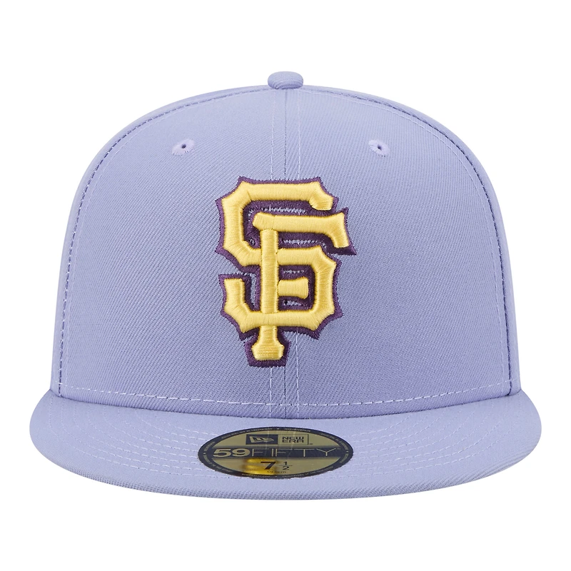 Men's New Era Light Purple San Francisco Giants Lavender Bloom 59FIFTY Fitted Hat