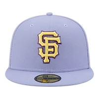 Men's New Era Light Purple San Francisco Giants Lavender Bloom 59FIFTY Fitted Hat