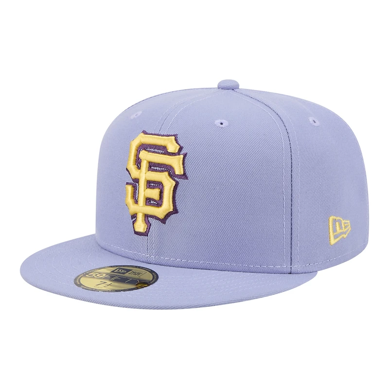 Casquette ajustée New Era 59FIFTY pour homme, couleur violet clair, motif San Francisco Giants Lavender Bloom