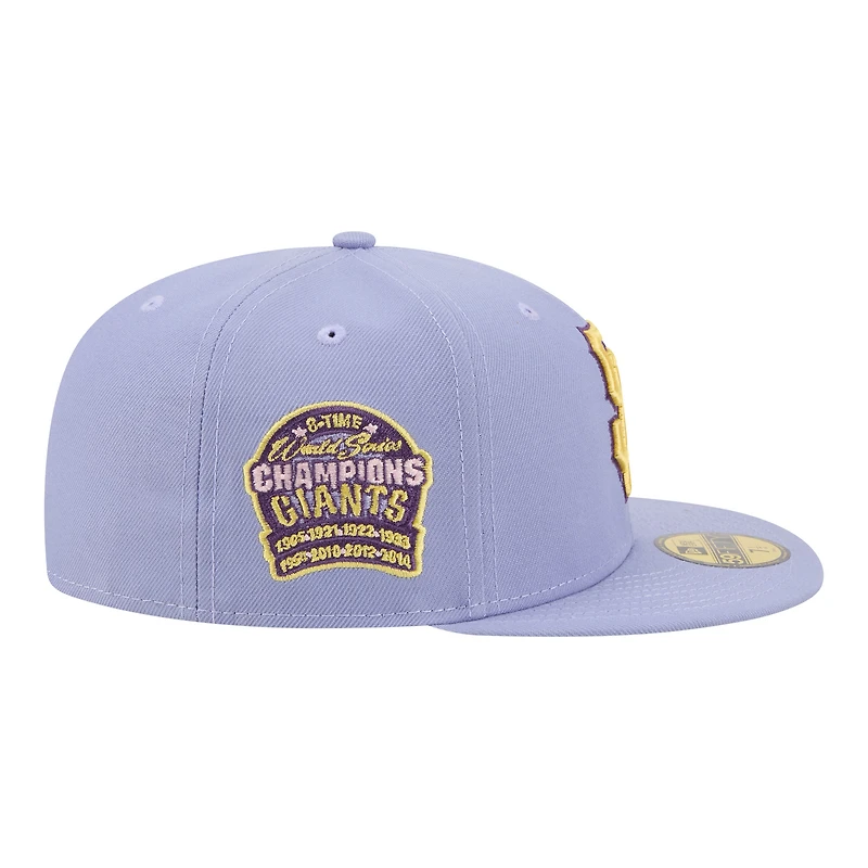 Men's New Era Light Purple San Francisco Giants Lavender Bloom 59FIFTY Fitted Hat