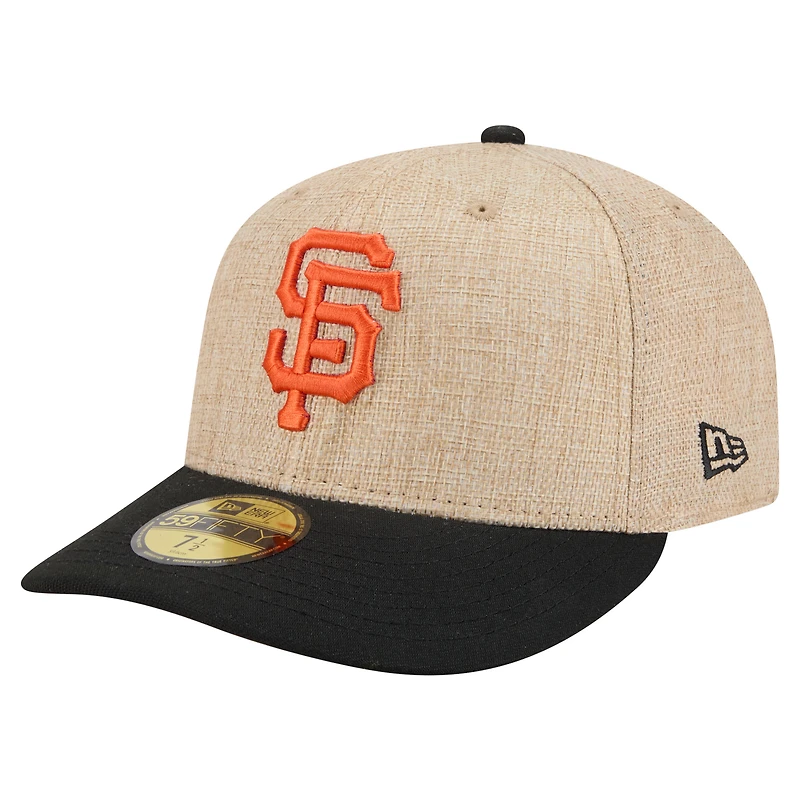Casquette ajustée New Era 59FIFTY Twine des Giants de San Francisco, coloris naturel/noir