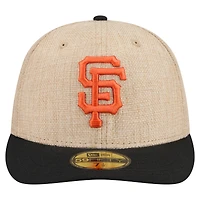 Men's New Era  Natural/Black San Francisco Giants Twine 59FIFTY Fitted Hat