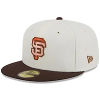 Men's New Era Natural/Brown San Francisco Giants Pumpkin Spice 59FIFTY Fitted Hat