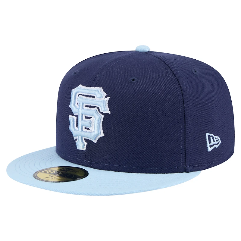 Men's New Era Navy/Light Blue San Francisco Giants Color Pack 2-Tone 59FIFTY Fitted Hat