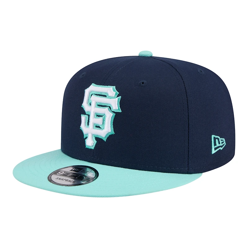 Men's New Era Turquoise/Charcoal San Francisco Giants Two-Tone Color Pack 9FIFTY Snapback Hat