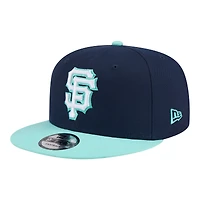 Men's New Era Turquoise/Charcoal San Francisco Giants Two-Tone Color Pack 9FIFTY Snapback Hat