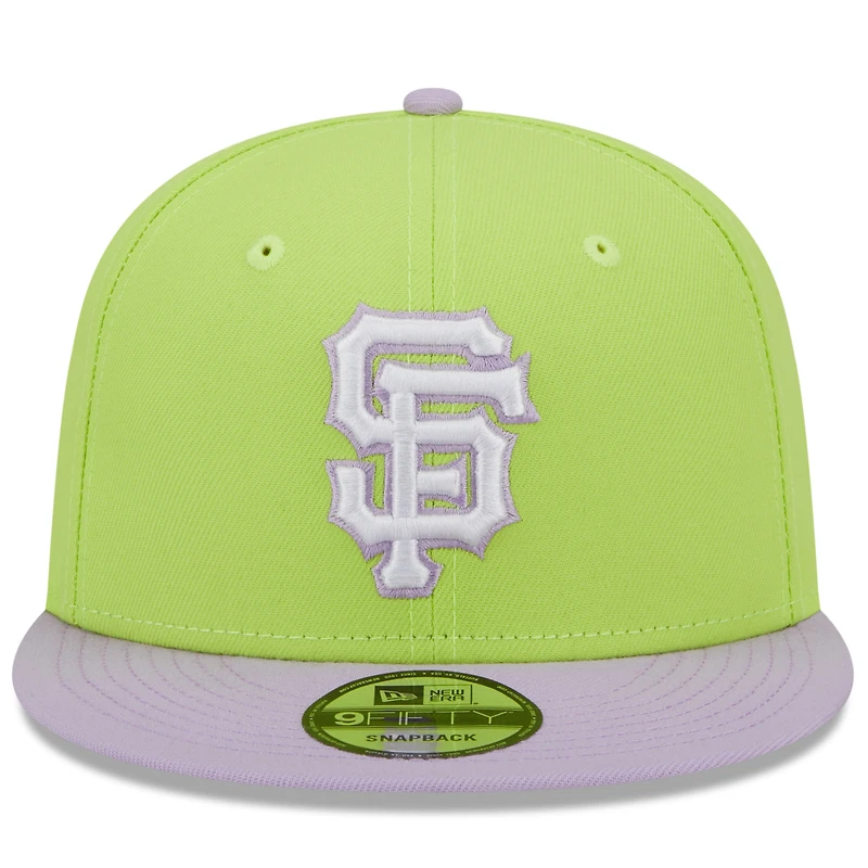 Men's New Era Neon Green/Purple San Francisco Giants Spring Basic Two-Tone 9FIFTY Snapback Hat