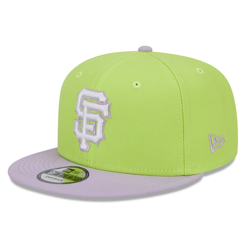 Men's New Era Neon Green/Purple San Francisco Giants Spring Basic Two-Tone 9FIFTY Snapback Hat