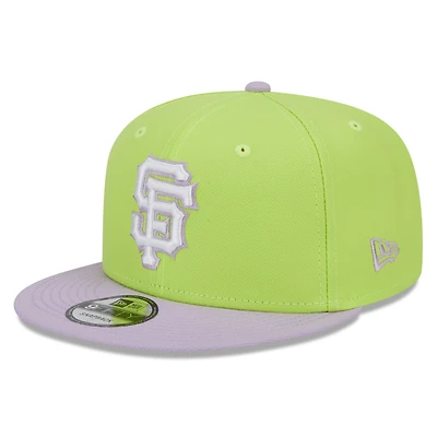 Men's New Era Neon Green/Purple San Francisco Giants Spring Basic Two-Tone 9FIFTY Snapback Hat