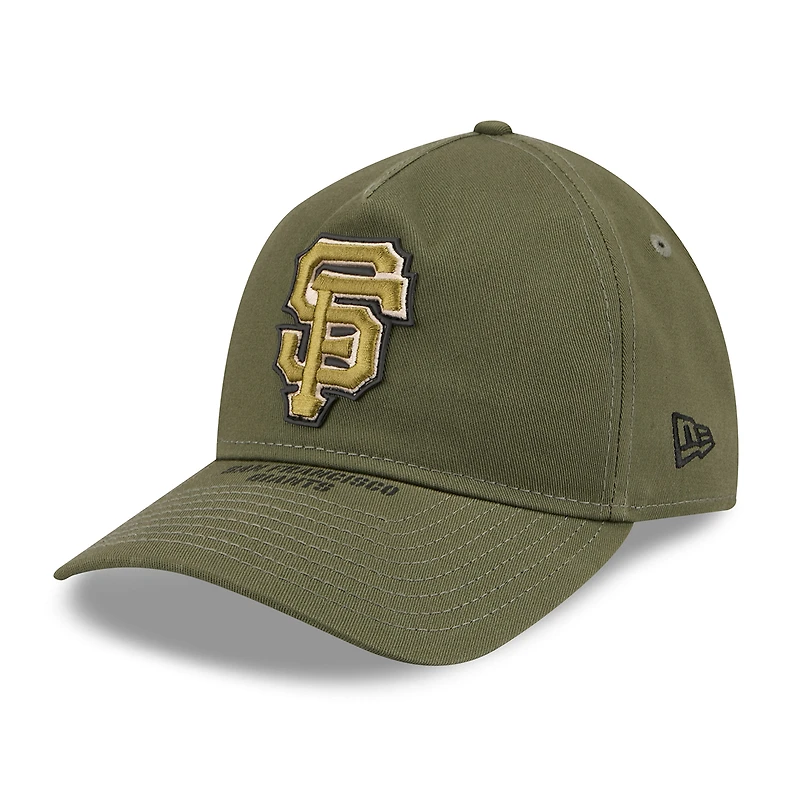 Casquette ajustable New Era Olive San Francisco Giants 2026 Journée des forces armées 9TWENTY pour homme