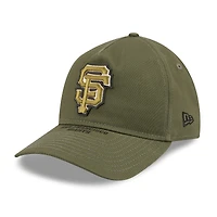 Casquette ajustable New Era Olive San Francisco Giants 2026 Journée des forces armées 9TWENTY pour homme