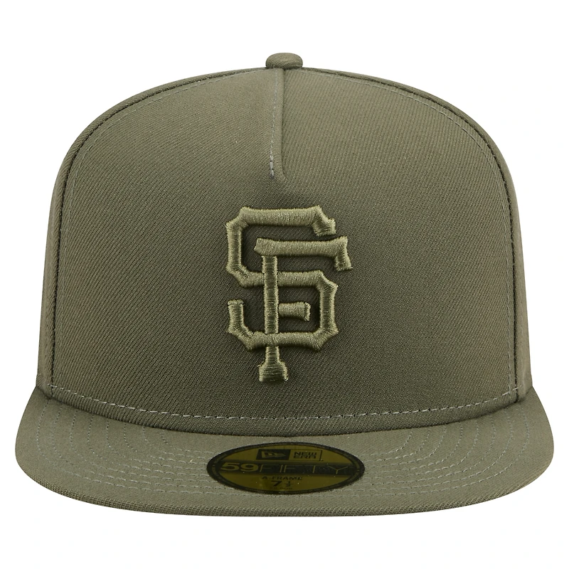 Casquette ajustée A-Frame 59FIFTY olive New Era pour homme, coloris Giants de San Francisco