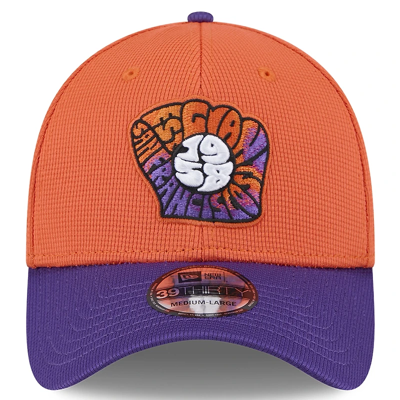 Men's New Era  Orange/Purple San Francisco Giants 2025 City Connect Batting Practice 39THIRTY Flex Hat