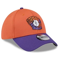 Casquette d'entraînement au bâton City Connect 39THIRTY Flex orange/violet New Era pour homme des Giants de San Francisco 2025