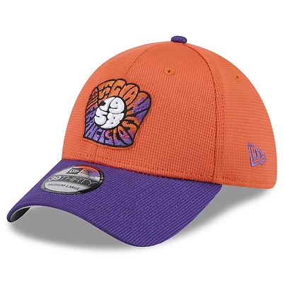 Casquette d'entraînement au bâton City Connect 39THIRTY Flex orange/violet New Era pour homme des Giants de San Francisco 2025