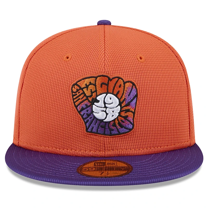 Men's New Era  Orange/Purple San Francisco Giants 2025 City Connect Batting Practice 59FIFTY Fitted Hat