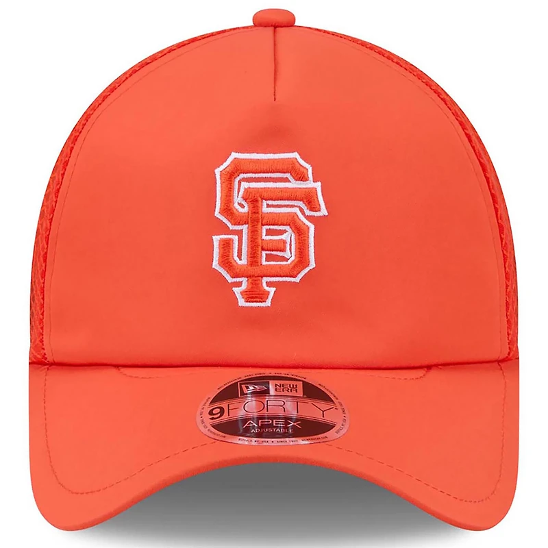 Casquette trucker ajustable New Era Apex 9FORTY orange San Francisco Giants 2026 pour homme