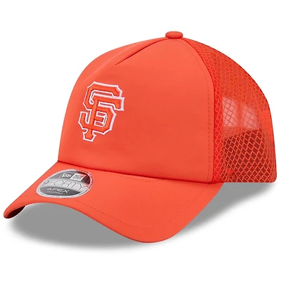 Casquette trucker ajustable New Era Apex 9FORTY orange San Francisco Giants 2026 pour homme