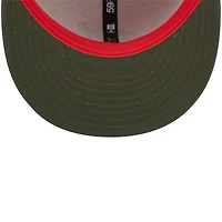 Casquette ajustée 59FIFTY pour homme avec sous-visière olive des Giants de San Francisco New Era rose/bleu