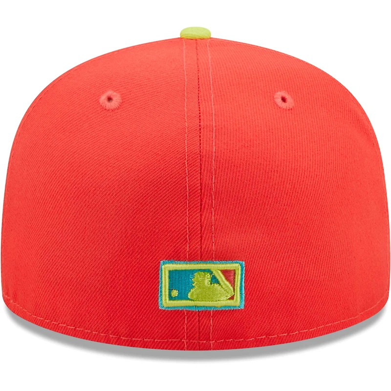 Men's New Era Red/Neon Green San Francisco Giants  Lava Highlighter Combo 59FIFTY Fitted Hat