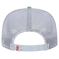 Casquette Snapback 9FIFTY Snapback Neon Horizon A-Frame Trucker des Giants de San Francisco New Era rouge pour hommes