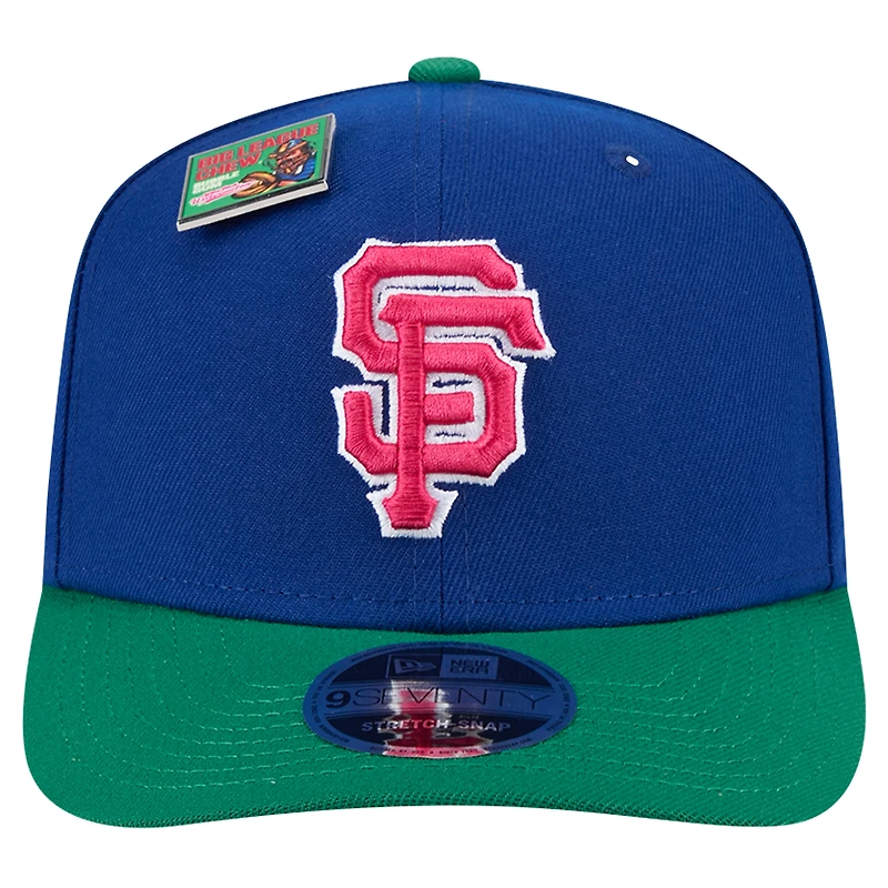 Men's New Era Royal/Green San Francisco Giants 2024 Big League Chew Flavor Pack 9SEVENTY Adjustable Hat