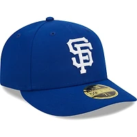 Casquette ajustée 59FIFTY à profil bas avec logo blanc des Giants de San Francisco Royal New Era pour homme