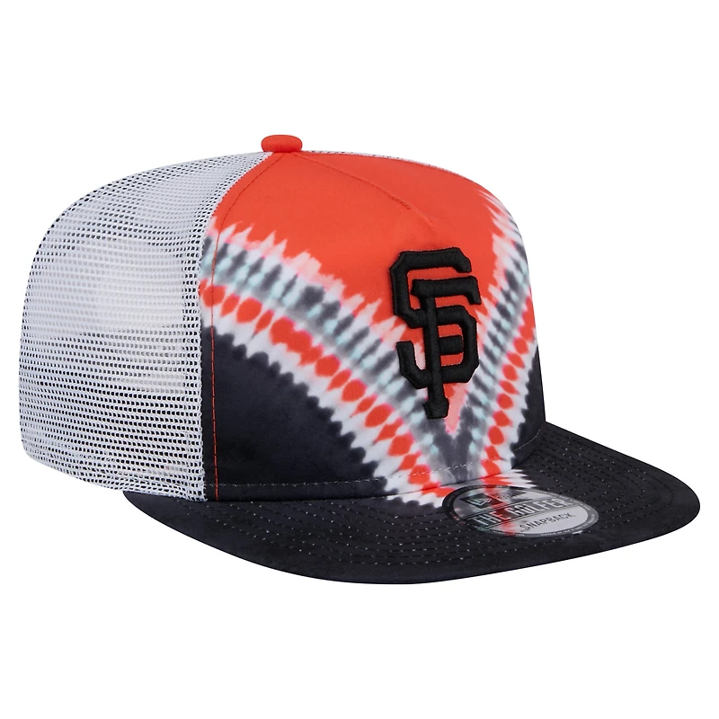 Men's New Era San Francisco Giants Tie-Dye Golfer Trucker Adjustable Hat