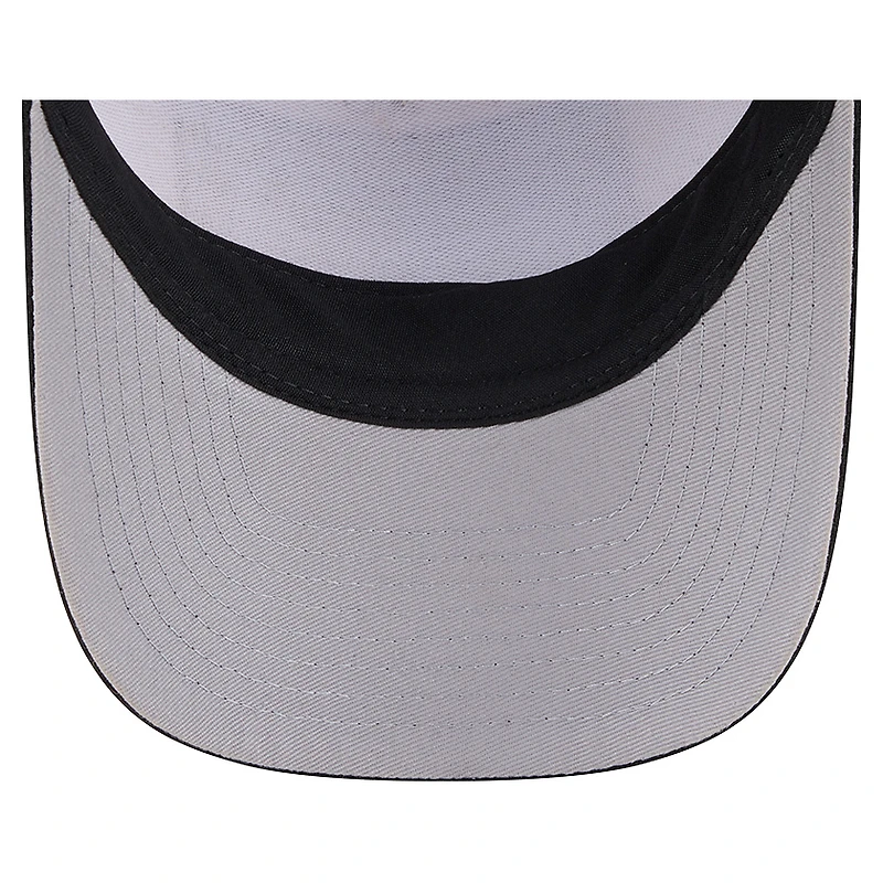 Men's New Era Stone/Black San Francisco Giants Text A-Frame Trucker 9FORTY Hat