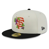 Men's New Era White/Black San Francisco Giants Blossom 59FIFTY Fitted Hat
