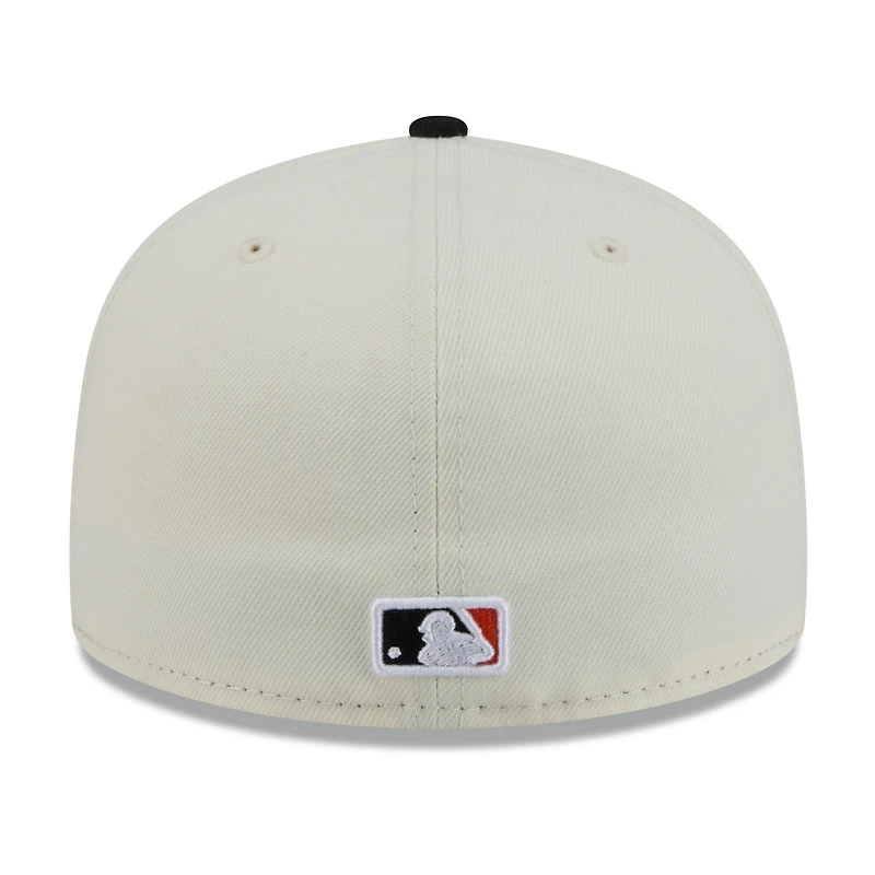 Casquette ajustée New Era 59FIFTY Blossom blanche et noire pour homme, motif Giants de San Francisco