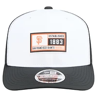 Casquette ajustable New Era 9SEVENTY blanche/noire pour homme, motif Established Patch des Giants de San Francisco