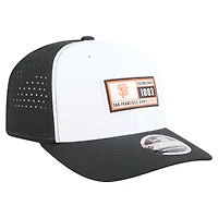 Casquette ajustable New Era 9SEVENTY blanche/noire pour homme, motif Established Patch des Giants de San Francisco