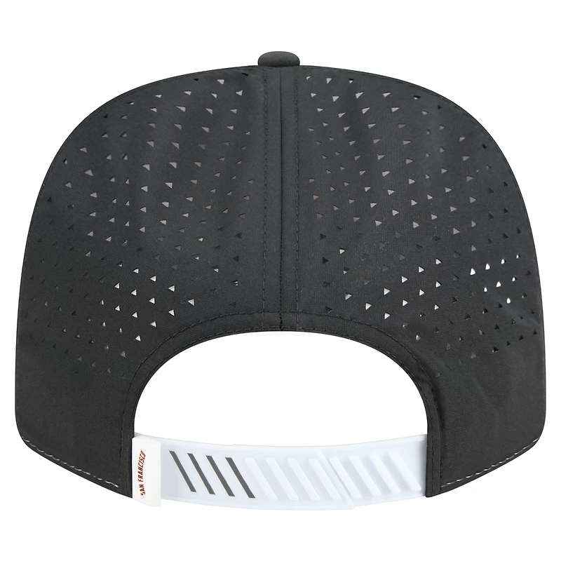 Casquette ajustable New Era 9SEVENTY blanche/noire pour homme, motif Established Patch des Giants de San Francisco
