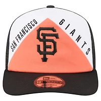 Men's New Era White/Black San Francisco Giants Retro Cut 19TWENTY Adjustable Trucker Hat