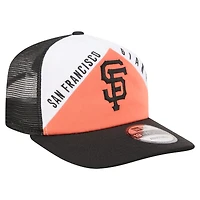 Men's New Era White/Black San Francisco Giants Retro Cut 19TWENTY Adjustable Trucker Hat