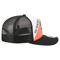 Men's New Era White/Black San Francisco Giants Retro Cut 19TWENTY Adjustable Trucker Hat