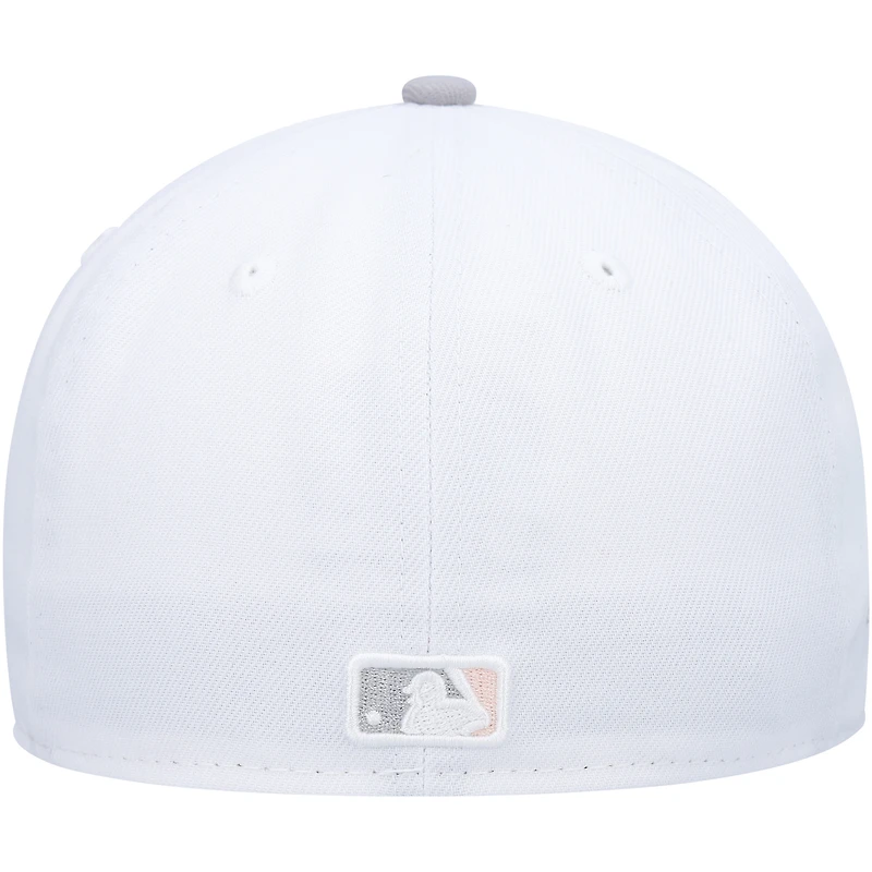 Casquette ajustée 59FIFTY avec écusson latéral des Giants de San Francisco 2002 New Era pour homme, blanc/gris