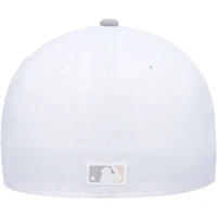 Casquette ajustée 59FIFTY avec écusson latéral des Giants de San Francisco 2002 New Era pour homme, blanc/gris