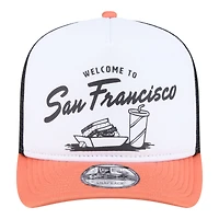 Casquette trucker New Era 9FIFTY Foodie A-Frame pour homme, blanche et orange, San Francisco Giants