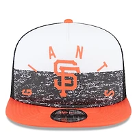 Men's New Era White/Orange San Francisco Giants Team Foam Front A-Frame Trucker 9FIFTY Snapback Hat