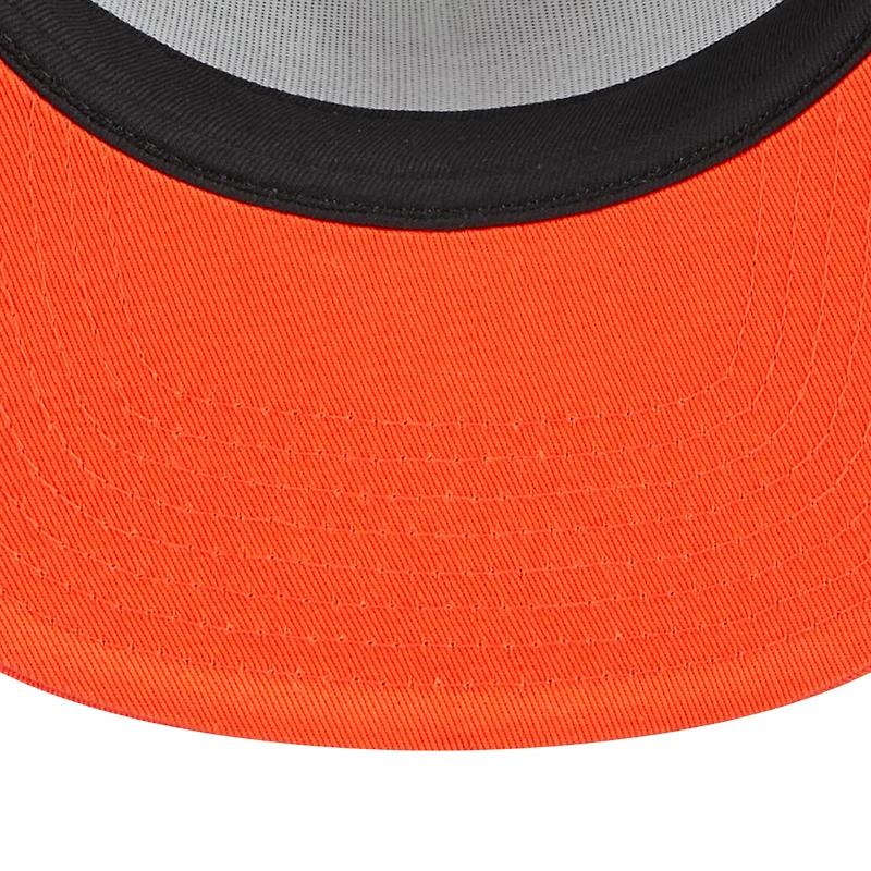 Men's New Era White/Orange San Francisco Giants Team Foam Front A-Frame Trucker 9FIFTY Snapback Hat