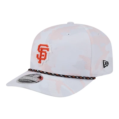 Casquette ajustable New Era blanche San Francisco Giants Camo Rope COOLERA 9SEVENTY pour homme