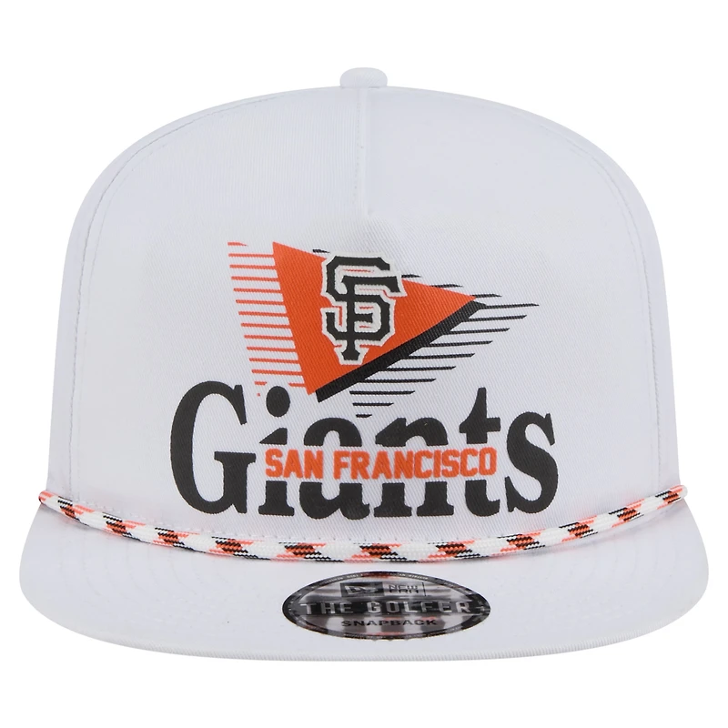 Men's New Era White San Francisco Giants Collide Golfer Snapback Hat