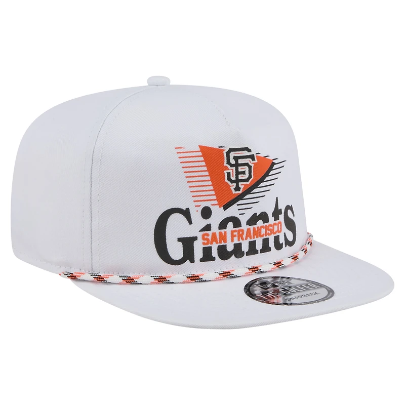 Men's New Era White San Francisco Giants Collide Golfer Snapback Hat