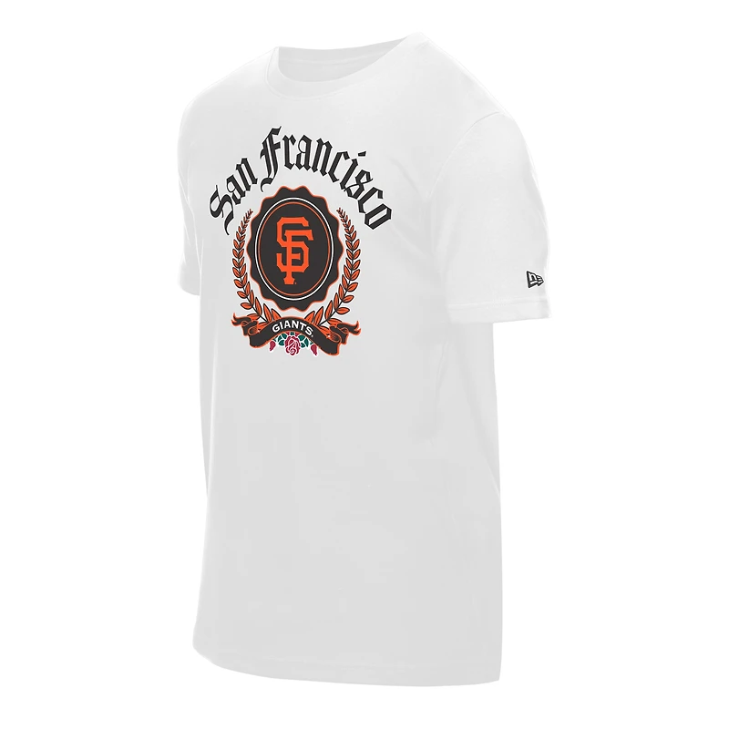Men's New Era  White San Francisco Giants Fleur Domestic T-Shirt