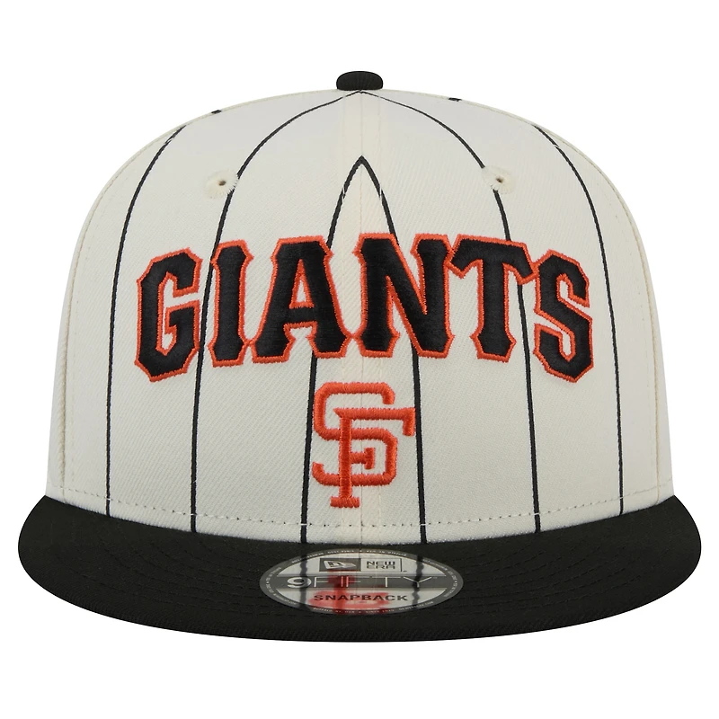 Casquette Snapback à rayures fines 9FIFTY des Giants de San Francisco de New Era pour homme