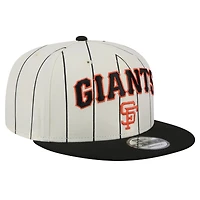 Men's New Era White San Francisco Giants Jersey Pinstripe 9FIFTY Snapback Hat